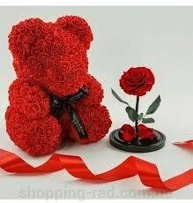 Мишка з 3D троянд. Оригінальний подарунок! - інтернет магазин