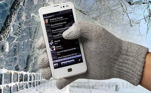 Модні зимові рукавички для сенсорних екранів - акції