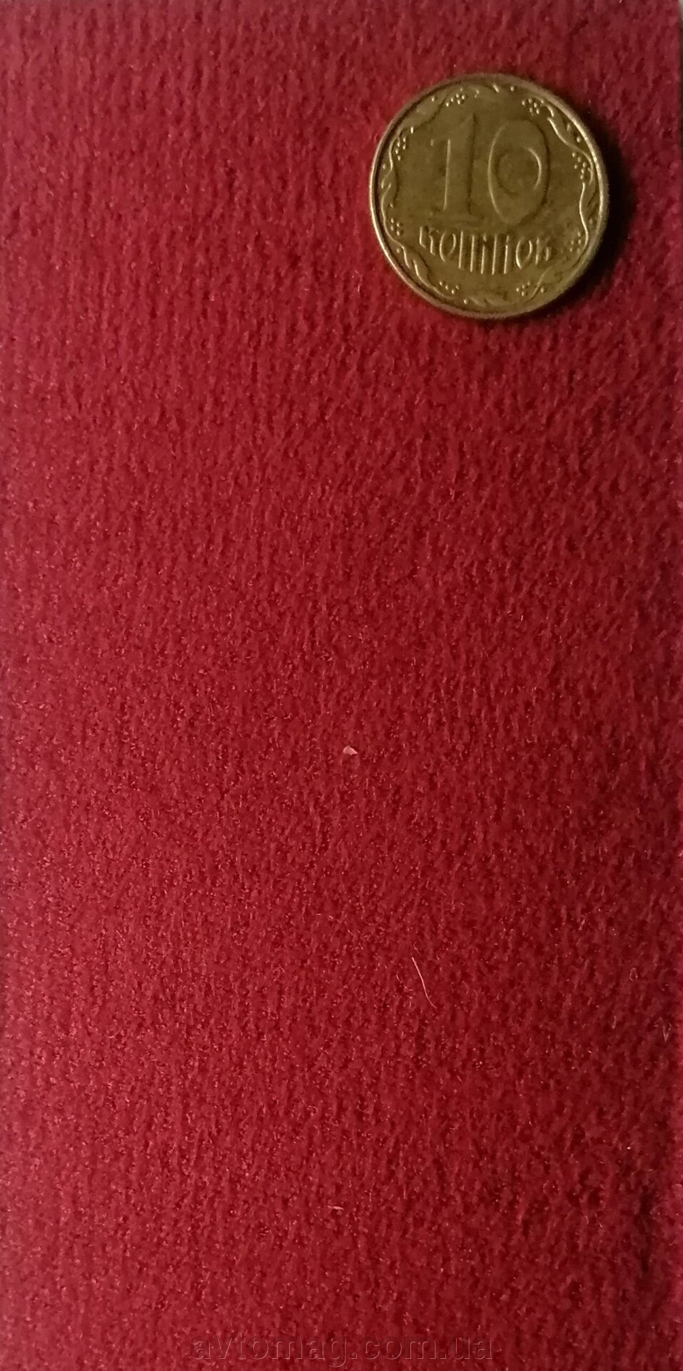 Антара (штучна замша) темно червона 102-10 на поролоні для перетяжки автосалону  (ширина 140см) від компанії Інтернет-магазин «Автомаг» - фото 1