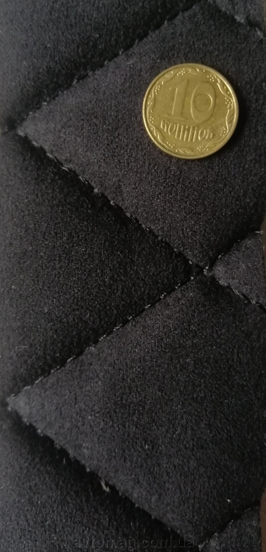 Антара стьобаний ромб  чорна 102-21 (поролон) для перетяжки  (ширина 140см) від компанії Інтернет-магазин «Автомаг» - фото 1
