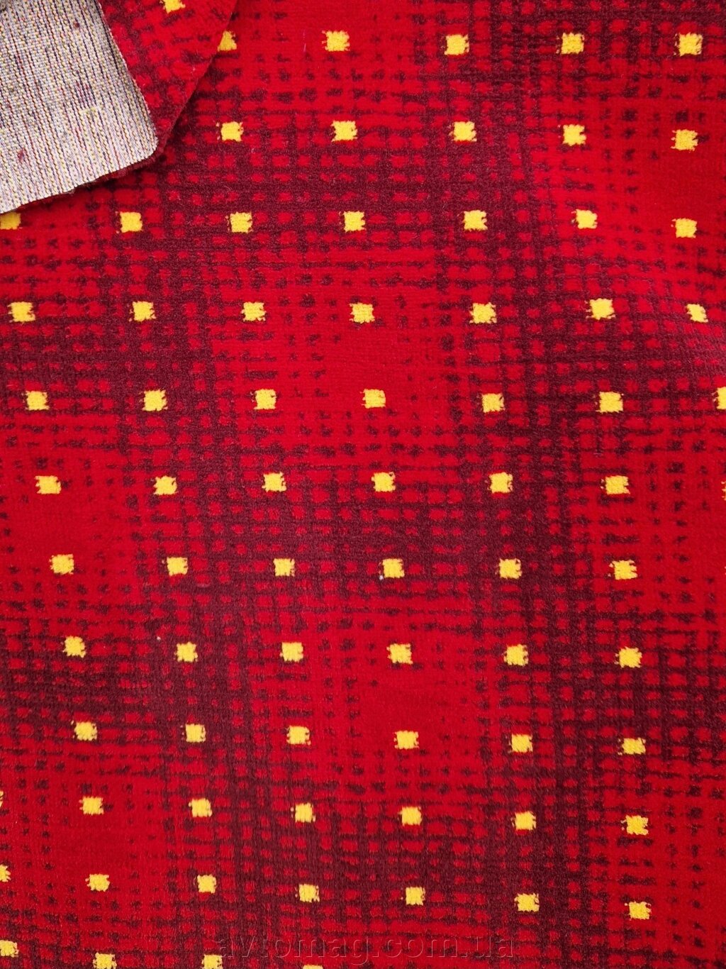 Автобусна велюрова тканина Неоплан бордовая на килимовій основі (ширина 140см) від компанії Інтернет-магазин «Автомаг» - фото 1