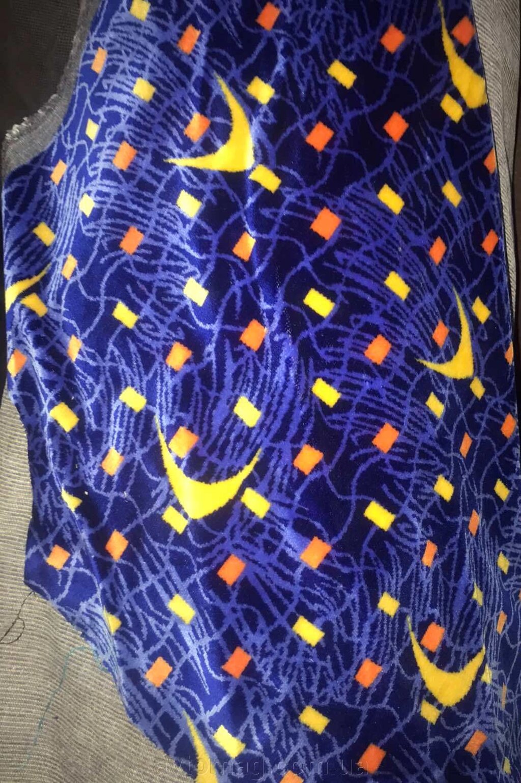 Автобусна велюрова тканина Неоплан "Місяць" синя на килимовій основі оригінальна від компанії Інтернет-магазин «Автомаг» - фото 1