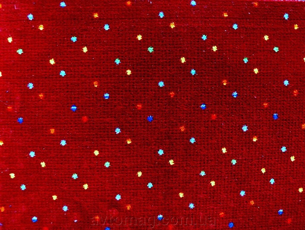 Автобусна велюрова тканина Неоплан на килимовій основі "Конфетті" бордо оригінальна від компанії Інтернет-магазин «Автомаг» - фото 1