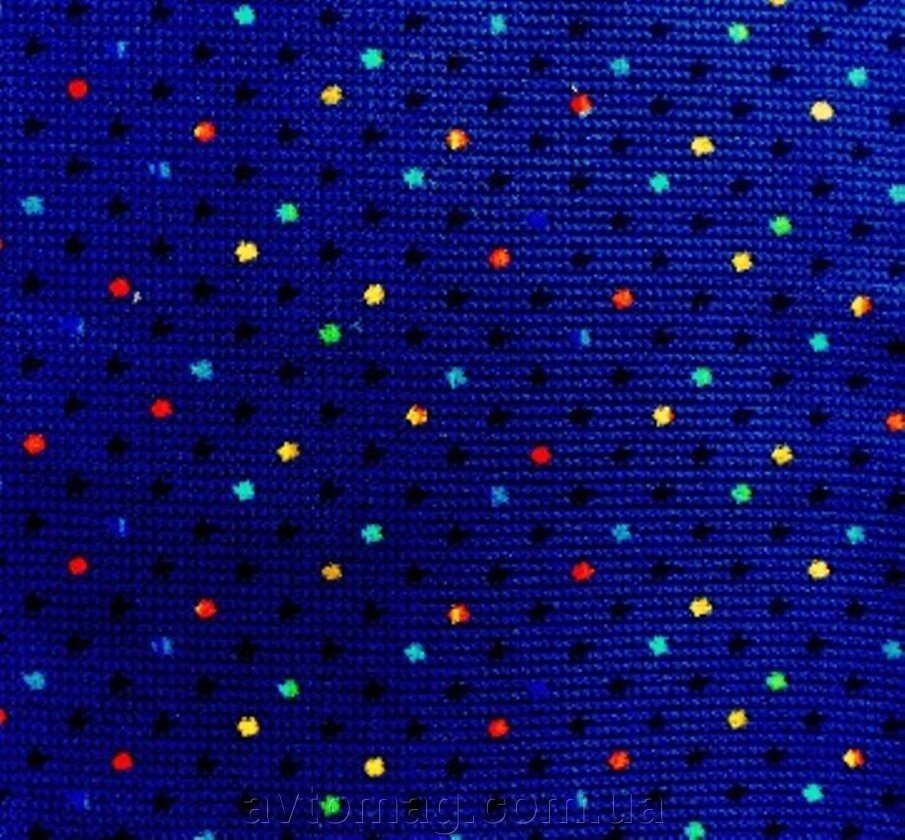 Автобусна велюрова тканина Неоплан на килимовій основі "Конфетті" синя оригінальна від компанії Інтернет-магазин «Автомаг» - фото 1