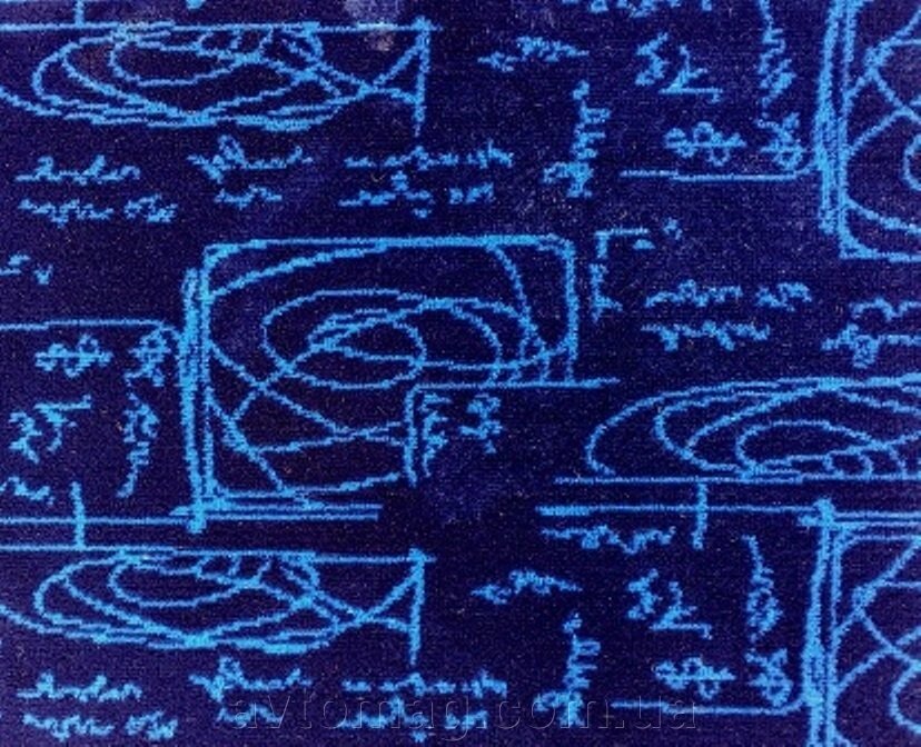 Автобусна велюрова тканина Неоплан на килимовій основі "Вінчі" синя оригінальна від компанії Інтернет-магазин «Автомаг» - фото 1