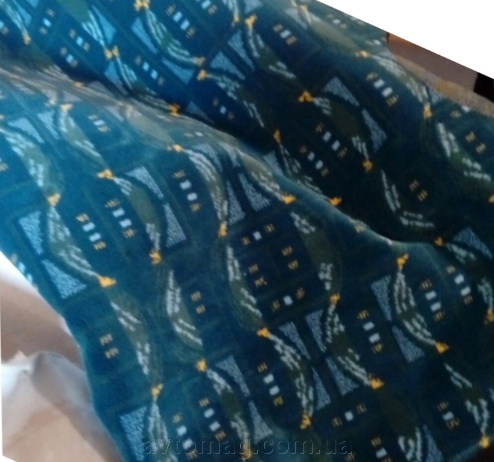 Автобусна велюрова тканина Неоплан на килимовій основі зелена оригінальна від компанії Інтернет-магазин «Автомаг» - фото 1
