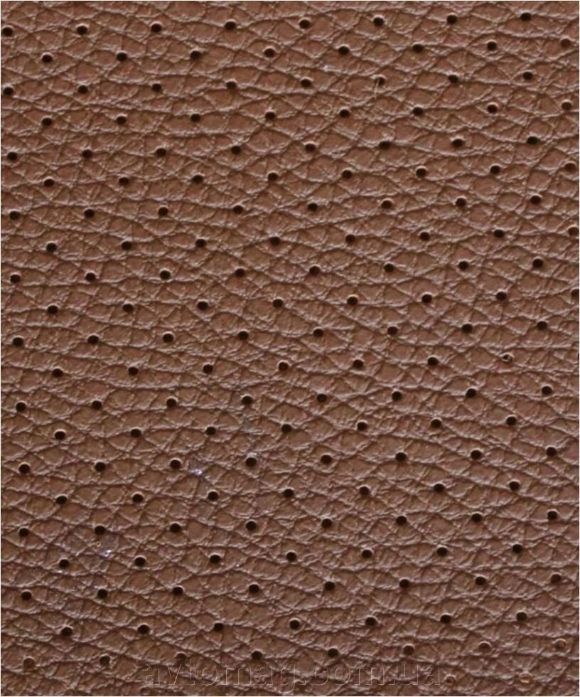 Автомобільна екошкіра 0-07 коричнева перфорована від компанії Інтернет-магазин «Автомаг» - фото 1