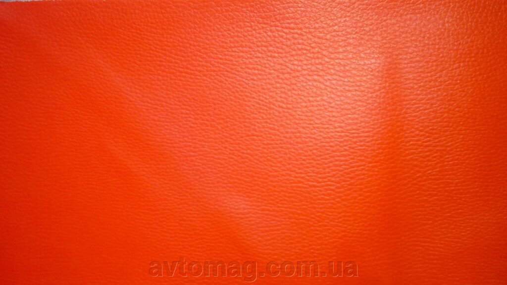 Автомобільний шкірзам помаранчевий  основа х/б від компанії Інтернет-магазин «Автомаг» - фото 1