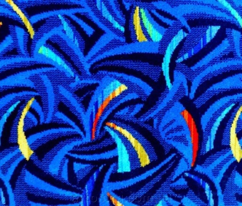 Автотканина  велюрова Неоплан "Хокей" на килимвій основі синя оригінальна від компанії Інтернет-магазин «Автомаг» - фото 1