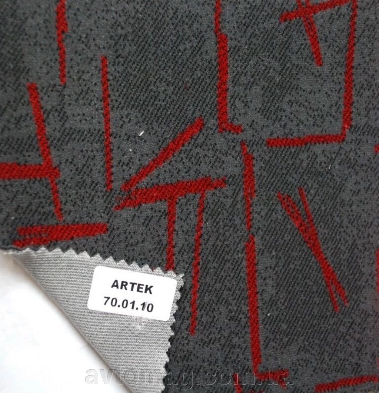 Автотканини велюрові для внутрішнього оздоблення салону Артек 02-4518 червоний від компанії Інтернет-магазин «Автомаг» - фото 1