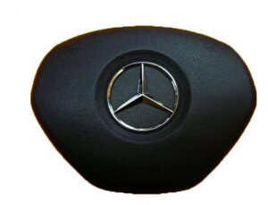Заглушка накладка на руль Mercedes-Benz C W204, обманка на srs airbag после срабатывания