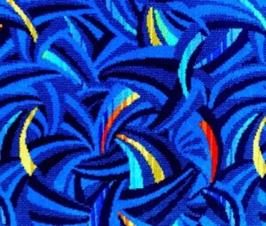 Автотканина велюрова Неоплан "Хокей" на килимвій основі синя оригінальна