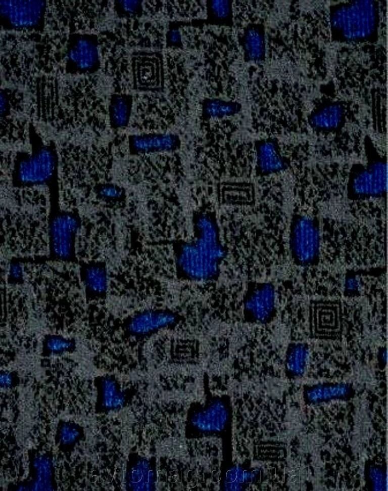 Велюрова автотканина Лара синя 06-162 на поролоні з підкладкою для салону від компанії Інтернет-магазин «Автомаг» - фото 1