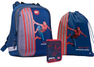 Рюкзак ортопедичний YES H-12 Marvel. Spiderman+пенал+сумка+папка