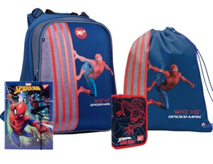 Рюкзак ортопедичний YES H-12 Marvel. Spider-man+пенал+сумка+папка