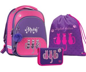 Набір рюкзак+пенал+сумка Yes S-30 Juno Ultra_Collection Stylish kitties в Києві от компании Мой рюкзак ТОП