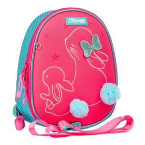 Рюкзак дитячий 1Вересня K-43 "Bunny", рожевий/бірюзовий