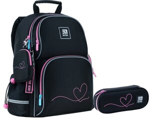 Рюкзак шкільний + пенал Kite Education Heart K24-702M-1 (LED)