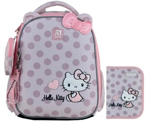 Рюкзак шкільний каркасний Kite Education Hello Kitty + пенал (HK24-555S)