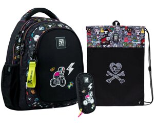 Рюкзак для підлітків Kite Education tokoki TK22-8001M-1 + пенал + сумка