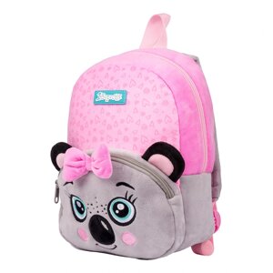 Рюкзак дошкільний 1Вересня K-42 Koala, рожевий-сірий, тривожний чемоданчик в садочок