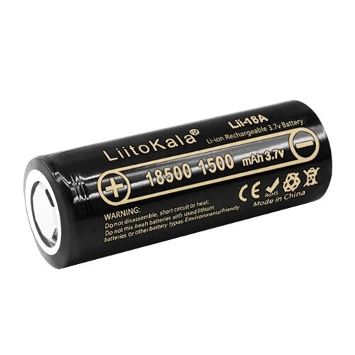 Акумулятор 18500, LiitoKala Lii-18A, 1500mah, ОРІГІНАЛ від компанії Інтернет-магазин "Компот" - фото 1