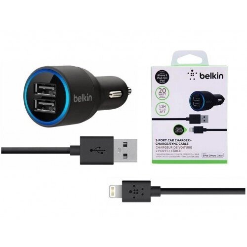 Автомобільний зарядний пристрій Belkin 2-Port Car Charger 20W 2,1A від компанії Інтернет-магазин "Компот" - фото 1