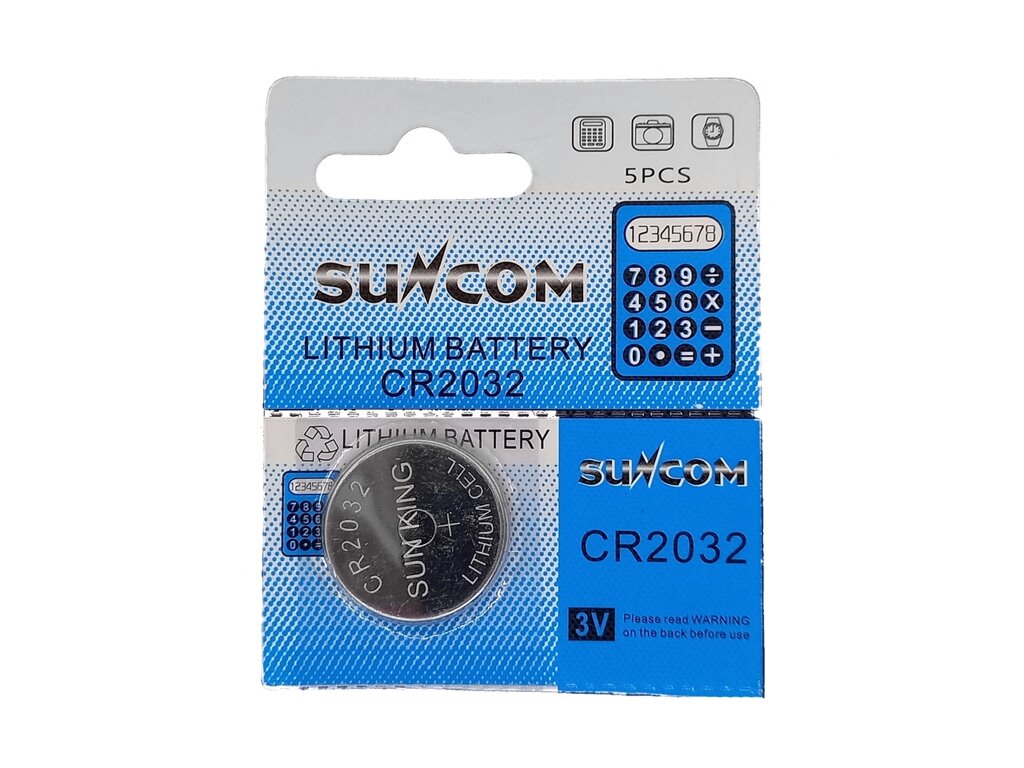 Батарейка Suncom CR2032 Lithium від компанії Інтернет-магазин "Компот" - фото 1