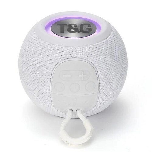 Bluetooth-колонка TG337 з RGB ПІДСВІЧУВАННЯМ,  speakerphone, радіо, white від компанії Інтернет-магазин "Компот" - фото 1