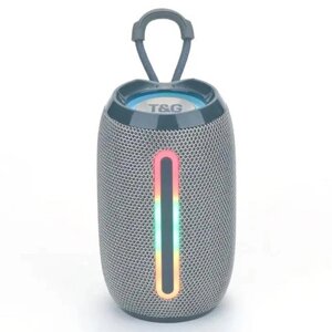 Bluetooth-колонка TG653 з RGB ПІДСВІЧУВАННЯМ, speakerphone, радіо, grey