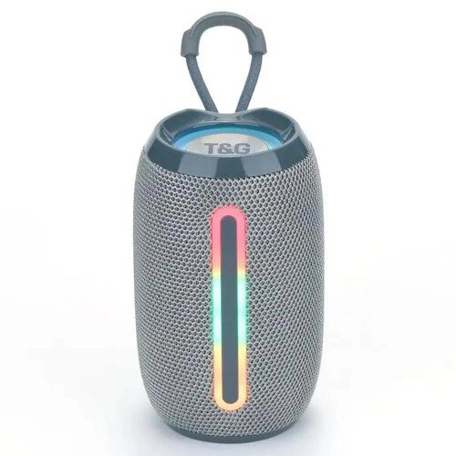 Bluetooth-колонка TG653 з RGB ПІДСВІЧУВАННЯМ,  speakerphone, радіо, grey від компанії Інтернет-магазин "Компот" - фото 1