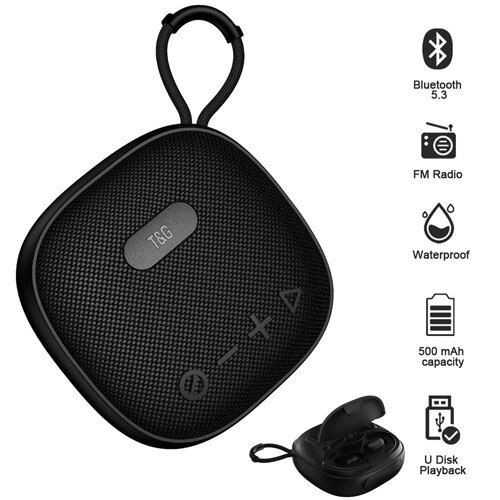 Bluetooth-колонка з навушниками TG813, з функцією speakerphone, радіо, black від компанії Інтернет-магазин "Компот" - фото 1