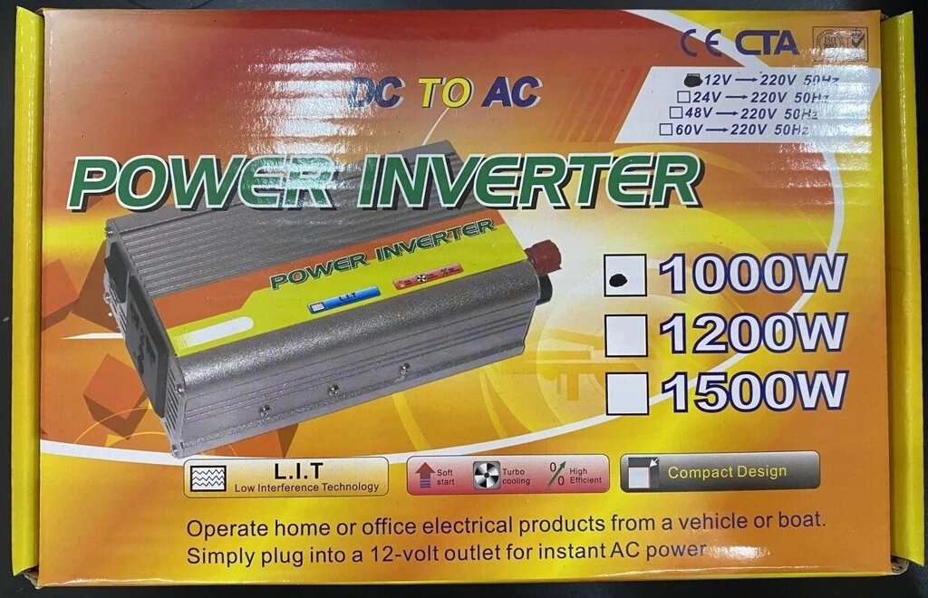 Инвертор SFA 12V/220V 1000W від компанії Інтернет-магазин "Компот" - фото 1