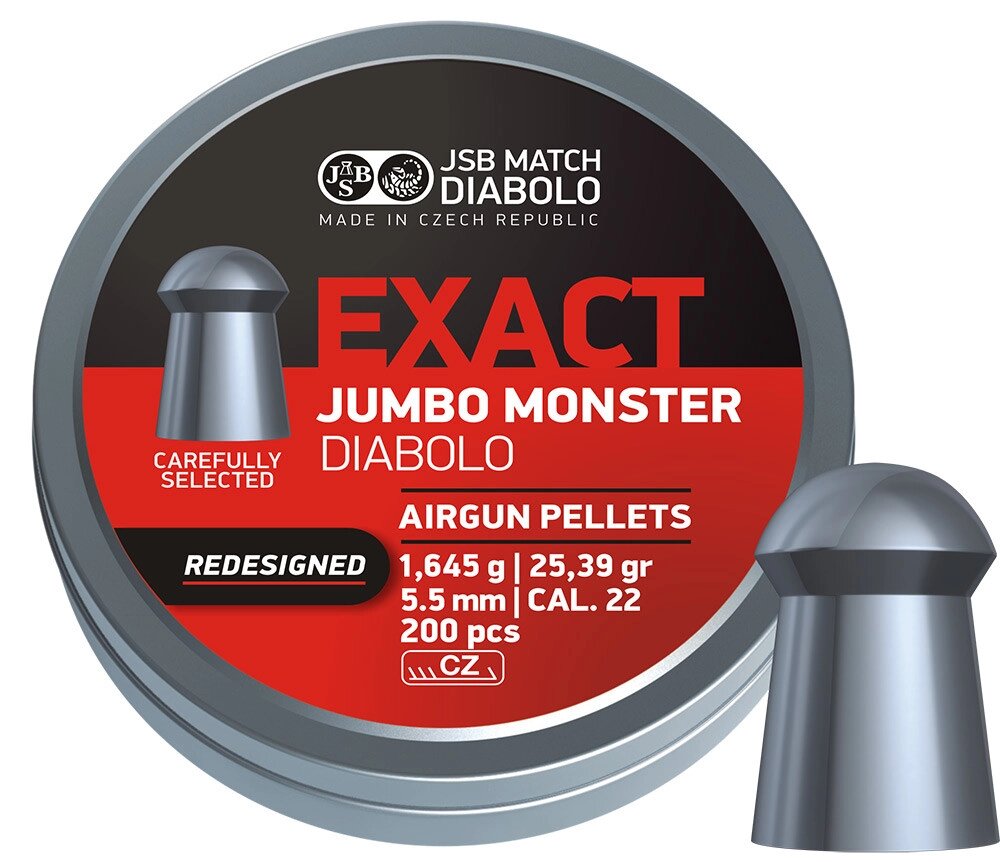 Кулі JSB Exact Jumbo Monster Redesigned 5.52 мм, 1.645г, 200 шт. від компанії Інтернет-магазин "Компот" - фото 1