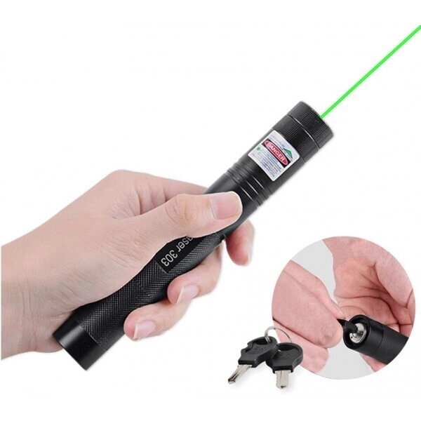 Лазерна указка Green Laser Pointer 303 зелена від компанії Інтернет-магазин "Компот" - фото 1