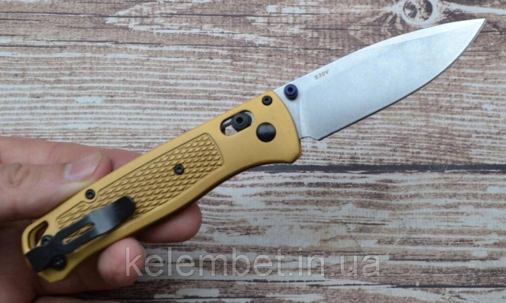 Ніж Benchmade Bugout 535 Aluminum gold від компанії Інтернет-магазин "Компот" - фото 1