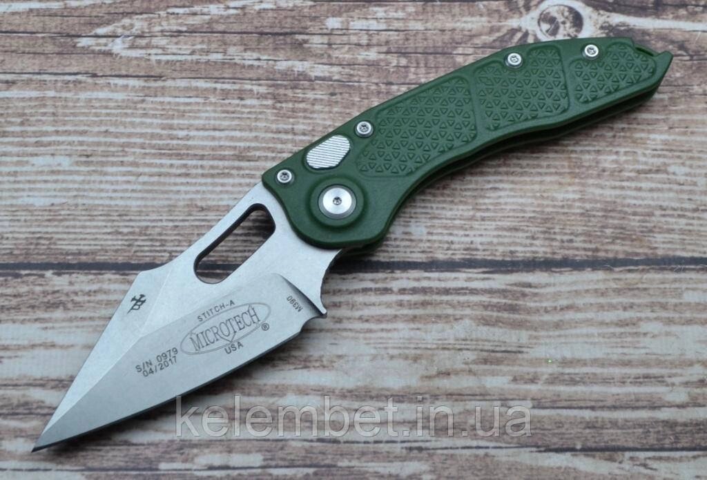 Ніж Microtech Stitch Automatic green від компанії Інтернет-магазин "Компот" - фото 1