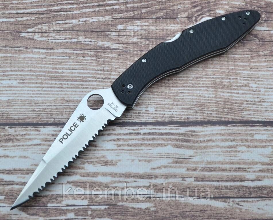 Ніж Spyderco Police g10 serrated від компанії Інтернет-магазин "Компот" - фото 1