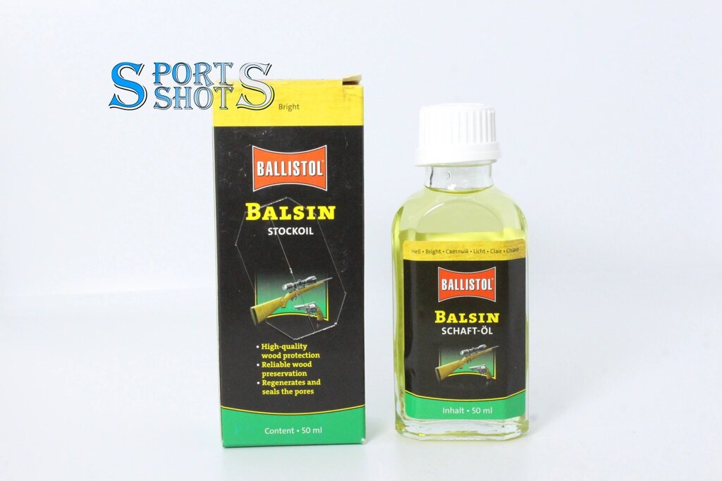 Олія Ballistol для догляду за деревом BALSIN Stockoil 50 мл Bright (світлий) від компанії Інтернет-магазин "Компот" - фото 1