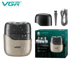 Електробритва VGR V-345 GREY, роторна, IPX7