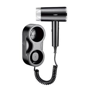 Фен настінний VGR V-407 BLACK, 2 рівні обдування, 3 рівні температури