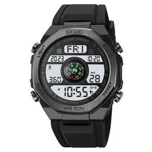 Годинники наручні 2209BKWT SKMEI, BLACK-WHITE, Compass, Pedometer