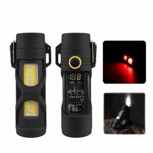 Ліхтар MULTIFUNCTIONAL D66-COB, Li-Ion акумулятор, індикація заряду, запальничка, ЗП Type-C, Box