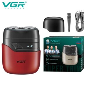 Електробритва VGR V-345 RED, роторна, IPX7
