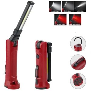 Ліхтар WORKLIGHT 71-XPE+COB (white+red), Li-Ion акумулятор, поворот 180º+180º, затискач, гак, магінт, ЗУ Type-C