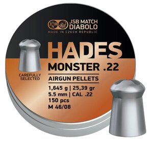 Кулі JSB Diabolo Hades Monster 5.5мм, 1.645г, 150шт
