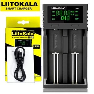 Зарядний пристрій LiitoKala Lii-S2, 2x-18650, 26650, АА, ААА Li-Ion, LiFePO4, NiMH, ОРИГІНАЛ