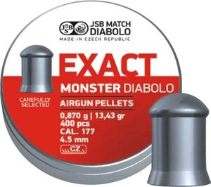 Кулі JSB Exact Monster 4.52 мм, 0.87г, 400шт