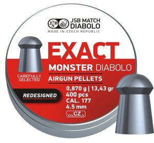 Кулі JSB Exact Monster Redesigned 4.52мм, 0.87г, 400шт