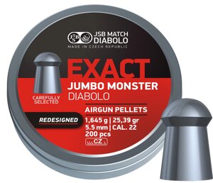 Кулі JSB Exact Jumbo Monster Redesigned 5.52 мм, 1.645г, 200 шт.